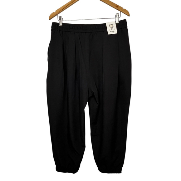 Dubgee by Whoopi Black Capri Oversized Joggers Size Large NWT - Picture 5 of 7